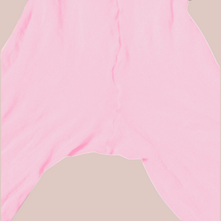 A close up image of the original style crotch, it is close and runs straight across the legs.