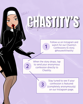 Promotional banner for chastity's confessions