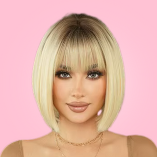 The Sharp Bob With in blonde