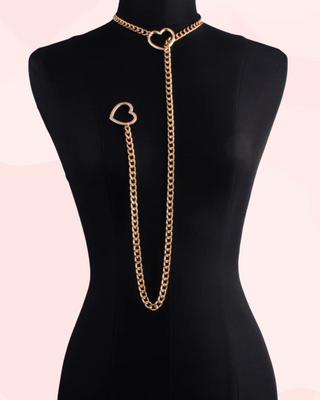 Heart Slip Choker Chain 32"