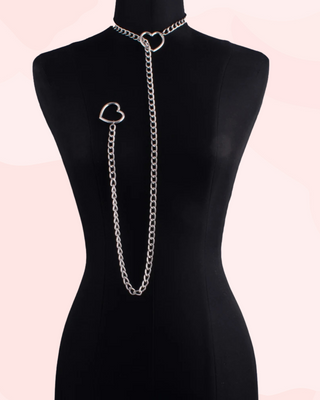 Heart Slip Choker Chain 32"