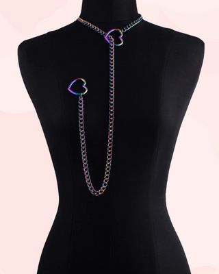 Heart Slip Choker Chain 32"