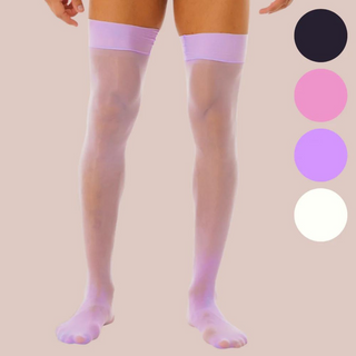 The Sheer Nylon Stockings are available in 4 colours, black, pink, lilac and white.