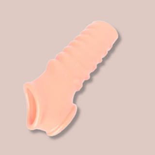 Silicone Penis Enlargement Sleeve With Textured Body