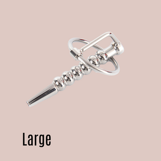 Stainless Steel Urethral Insert large size at House Of Chastity