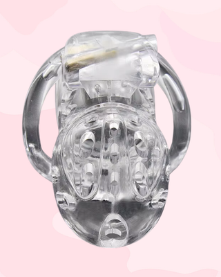 The Air One in the transparent colour shown from the front view, the brass lock can be just seen inside of it.