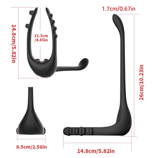 This image shows the dimensions of the product from different angles.