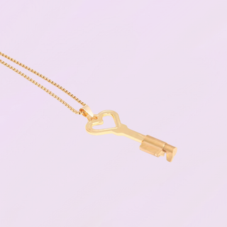 The gold Captivate key with the padlock on the end