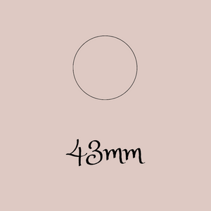 43mm rubber ring is shown