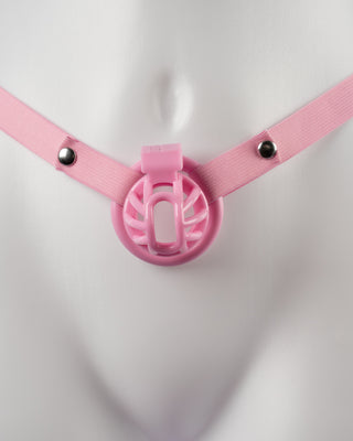 A close up of the Chastity Cage Securing Belt.