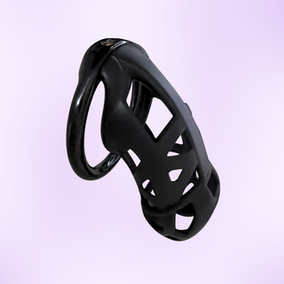 A side view of the Cobra Naja in black, it is shown fully assembled