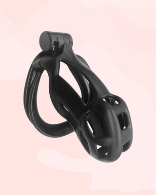 The Cobra Double Cuff in black shown fully assembled, this is the small size cage.