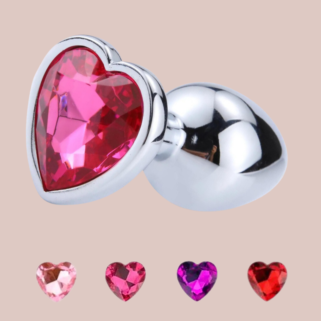 Diamond Cut Effect Heart Butt Plug