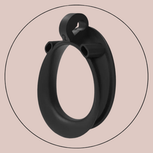 An image of the double cuff base ring from a side view, shown is size 2, 43 mm base ring