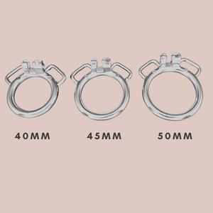 An image of the three FRRK base rings with ears from left to right is the 40mm, 45mm, and 50mm