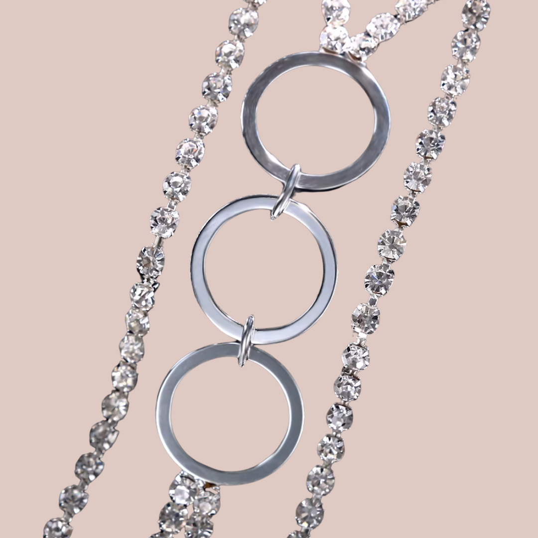 Rhinestone Draped Nipple Necklace