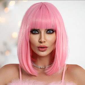 HOC61043-803 Soft Pink Long Bob Wig