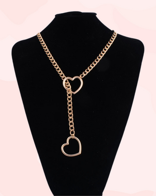 The gold Heart Slip Choker chain 