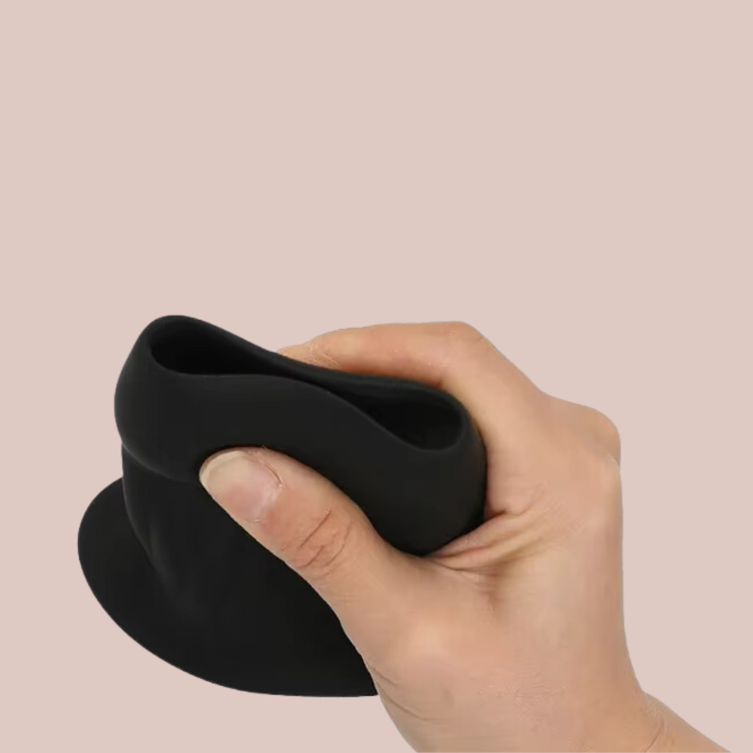 Showing how malleable the medical grade silicone material is.