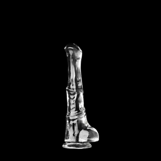 The medium size dildo on a black background