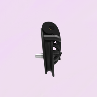 A side view of The Mamba Micro negative Chastity Cage, you can see how the chastity cage sits inside the base ring and the urethral tube in place.