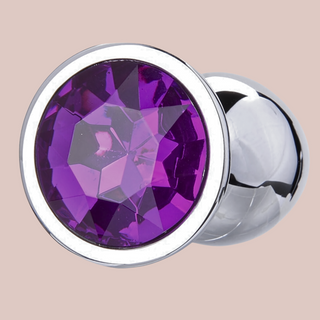 The jewelled butt plug shown here in purple