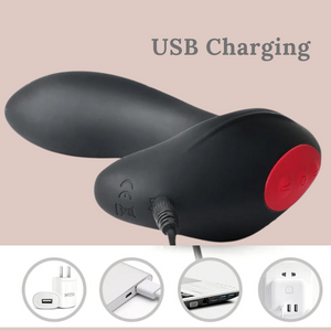 This image shows the base of the inflating plug where the push button controls are, it has a magnetic charging point.
