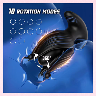 Showing that the plug rotates 360 degrees and has 10 rotation modes.