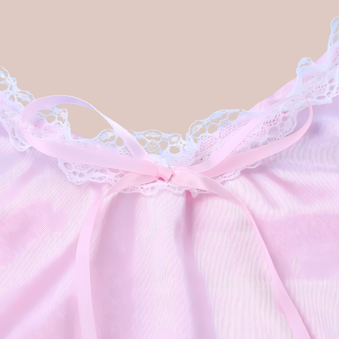 Satin Slip With Lace Edging