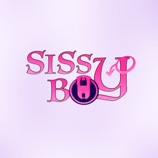the sissy boy tattoo shown with the backing removed and on a purple background