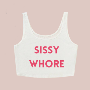 Sissy Whore Crop Top T-Shirt