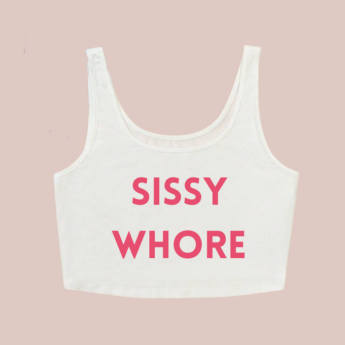 Sissy Whore Crop Top T-Shirt