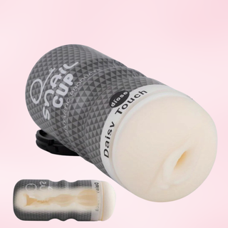 An angled view of the Daily Touch Snail Cup and providing an internal view of the tube.