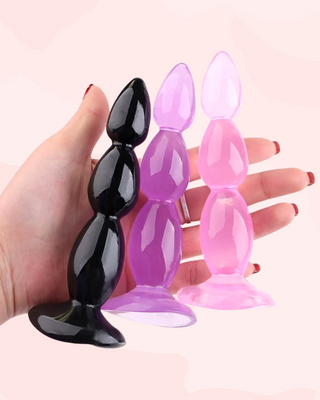 Soft Beaded Long Length Butt Plug