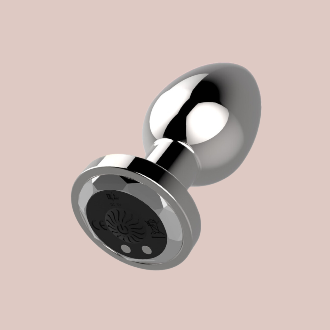 Showing the base of the anal plug, this is the on off button and where the control panel sends the messages to for it to change speed etc..