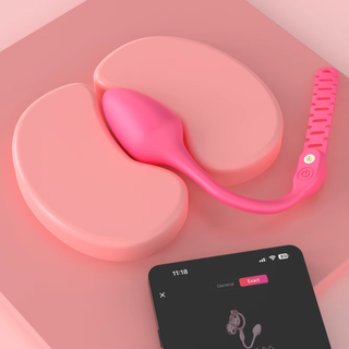 The vibrating egg is shown on a model, it is to show how the product should sit in the anus.