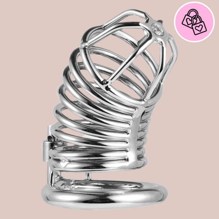 The Silver Coil Metal Chastity Device