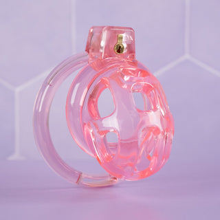 The Custodian in pink, you can see the transparent material used in this device, with the pink colouring washing through it.