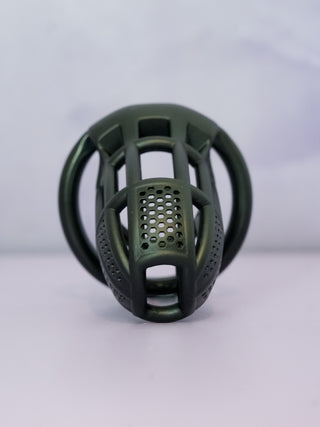 A front on view of the Detained V2 standard, the cut out design allows for air flow.