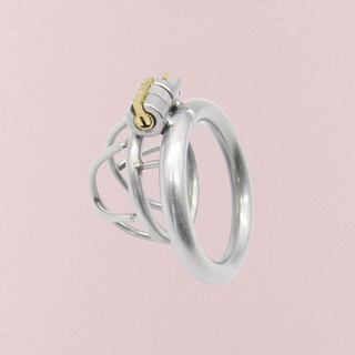 A view of the fully assembled Lock Up Nub from the base ring, it is shown on a pink background