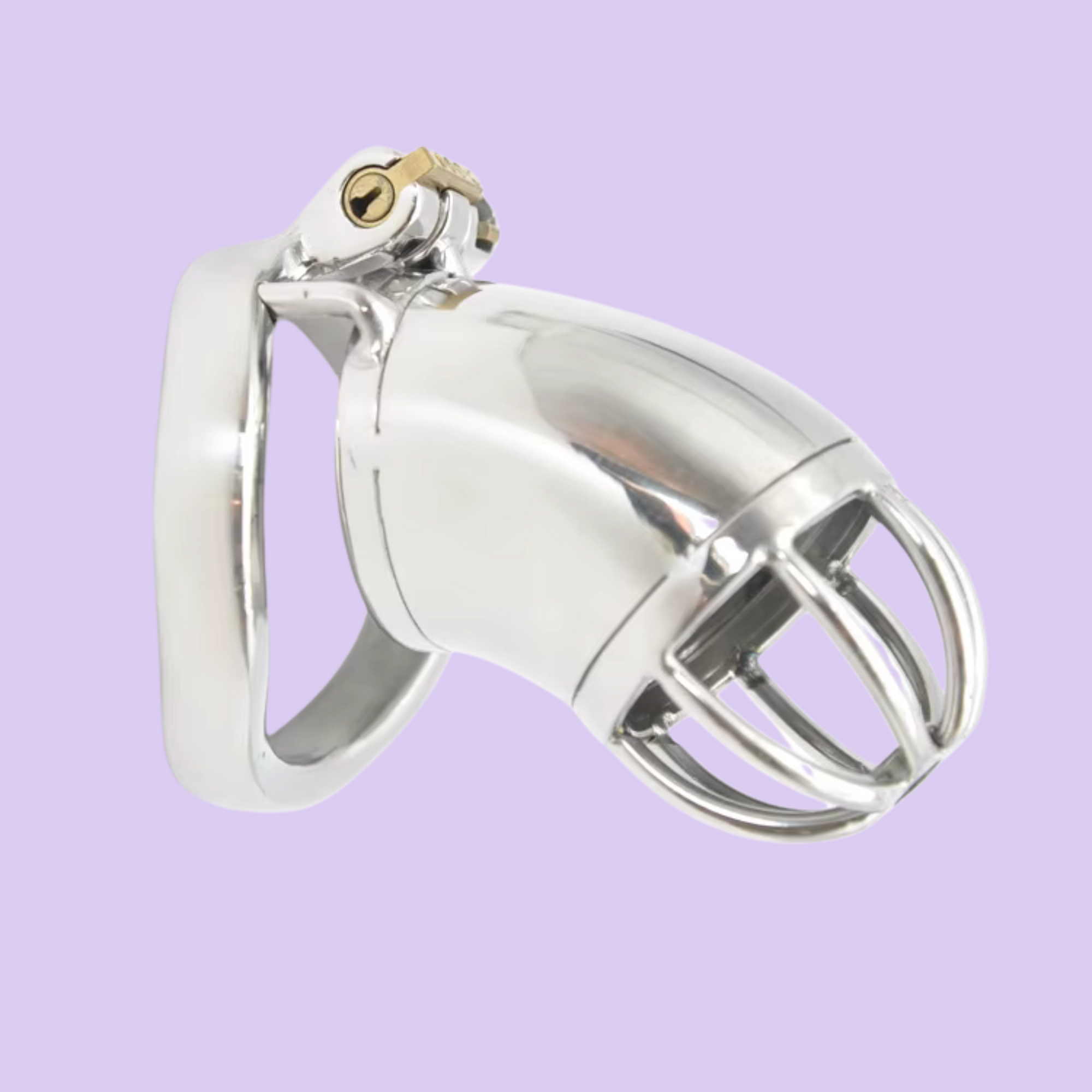 A side view of The Shaft in standard size, it is fully assembled with the base ring and integral lock fixed in place.