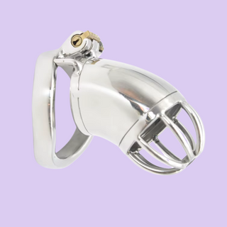 A side view of The Shaft in standard size, it is fully assembled with the base ring and integral lock fixed in place.