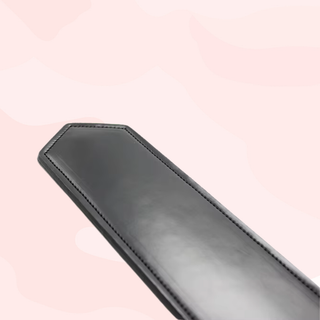 A close up of the triangular head