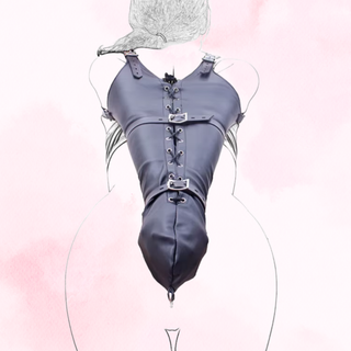 A full view of the Vesper Arm Shackle from the rear, it is shows how it should be worn.