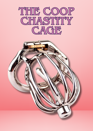 A full round view of The Coop chastity cage