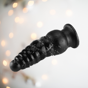Waterproof 10 Inch Super Large Black Dildo Or Anal Plug With Sucker Base, circumference of 3.8cm to 8.8cm.