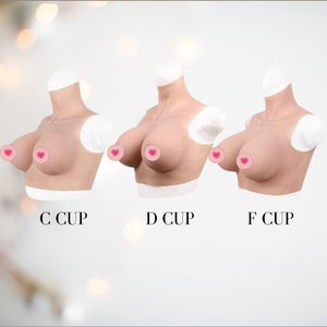 An image showing the C cup, D cup and F cup variations of the breast form.