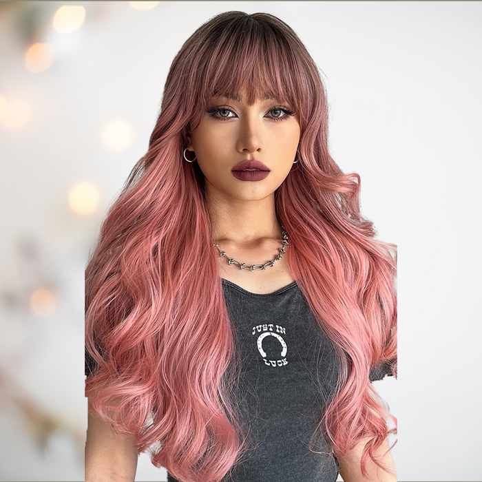HOC6018-1 Pink Ombre Soft Wave Wig