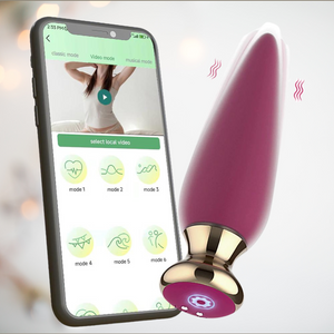The vibrator is shown vibrating and a mobile phone shows how the vibrator can be controlled,.