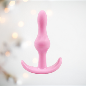 An image of the small anal butt plug single bead in pink from House Of Chastity